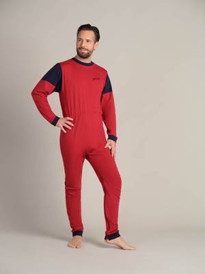 Pyjama 1011 Tricot hansop met rits in het kruis