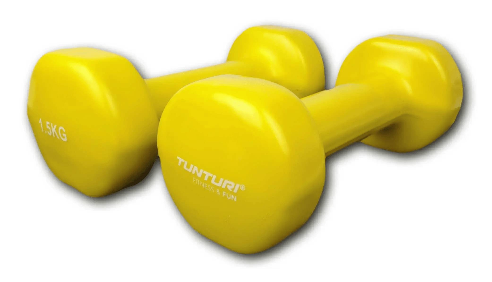 TUNTURI Vinyl Dumbbells (1.5kg)