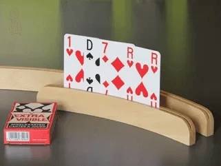 ADHOME Gebogen speelkaartenhouder in beuk (34 cm)