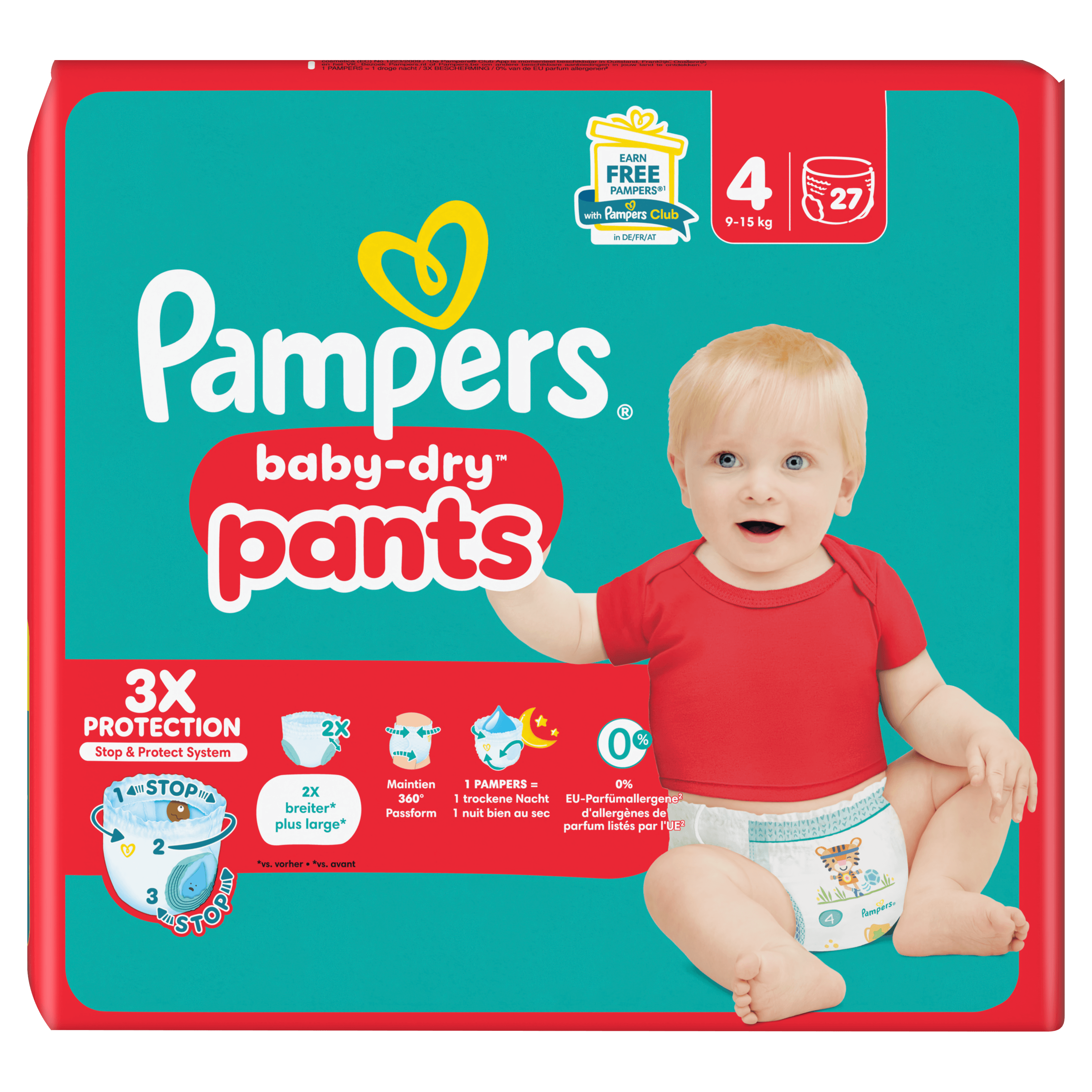 PAMPERS Baby-Dry Pants Maat 4 (9-15 kg)
