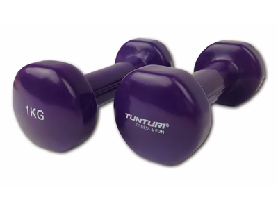 TUNTURI Vinyl Dumbbells (1.0kg)