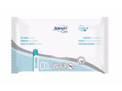 Serenity Care Vochtige washandjes zonder parfum (8 stuks)