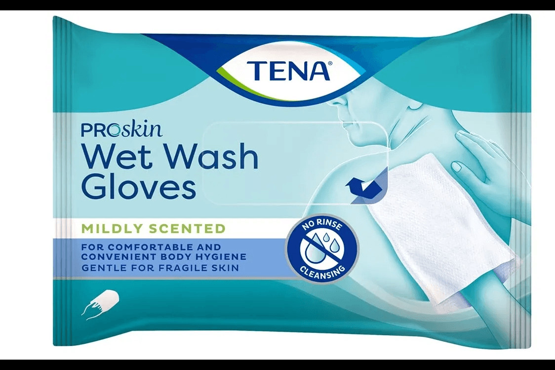 TENA ProSkin Wet Wash Gloves (8 stuks)