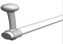 ROPOX Steunknop toiletbeugel