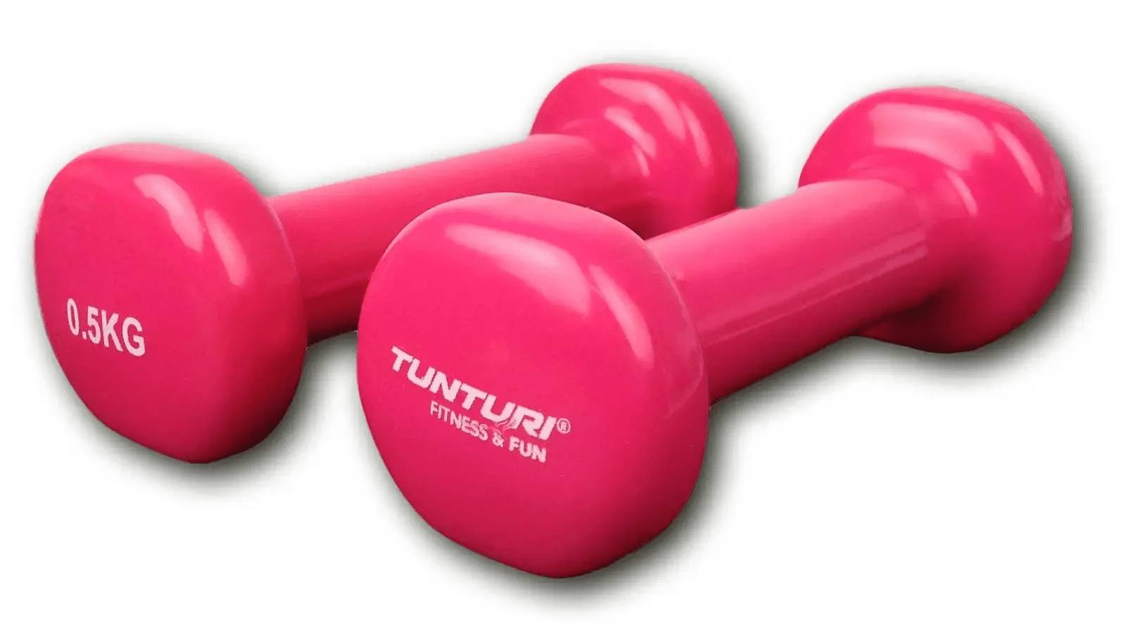 TUNTURI Vinyl Dumbbells (0.5kg)