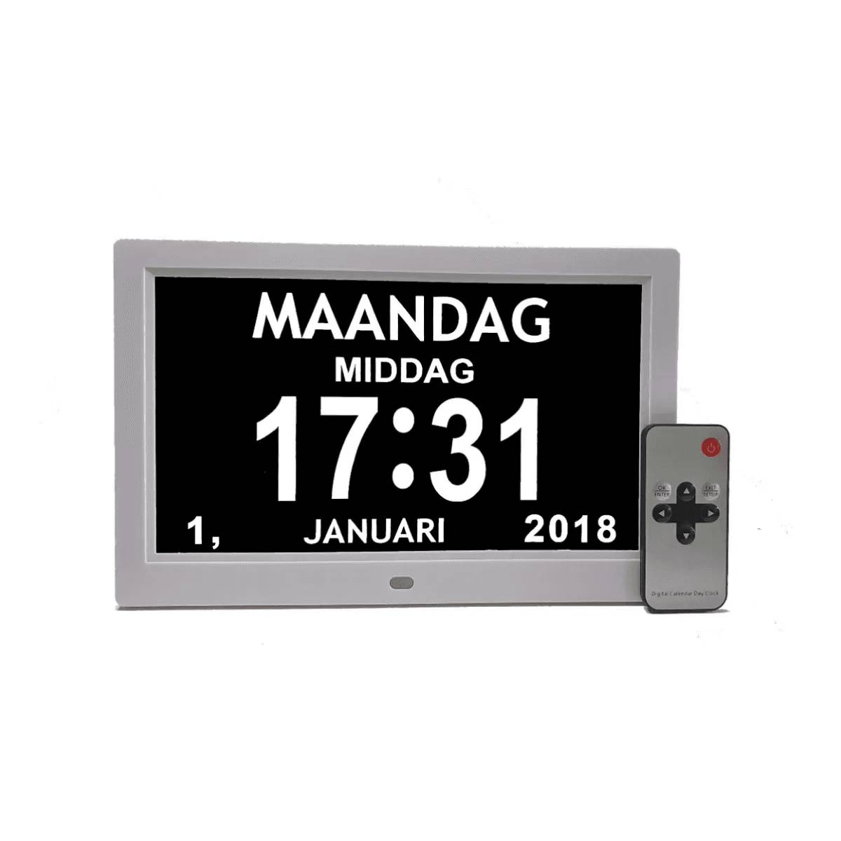 Digitale kalenderklok met extra groot scherm